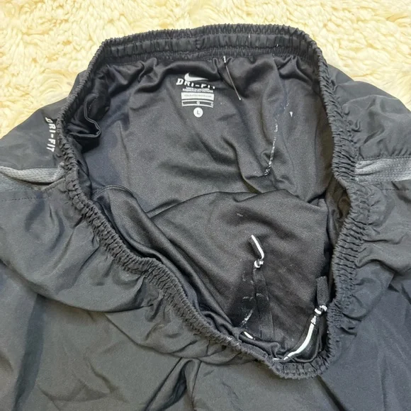 Nike Men's large dri fit Black Athletic Shorts lined 8-1/2” inseam - Picture 5 of 10